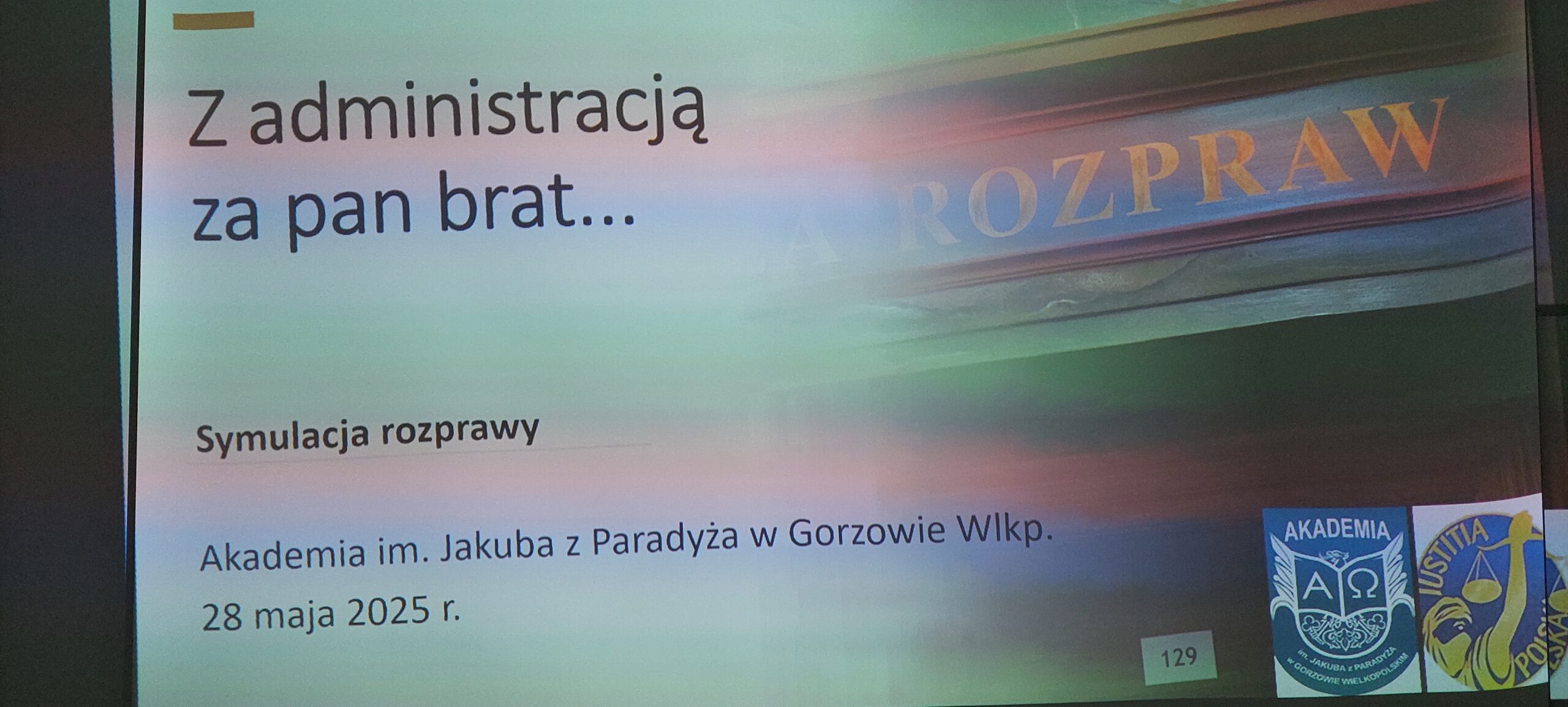plakat wydarzenia z symulacji rozpraw